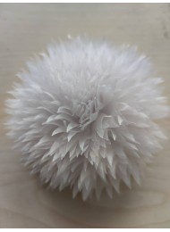 Изкуствено цвете за коса и брошка цвят бяло - размер 10 см